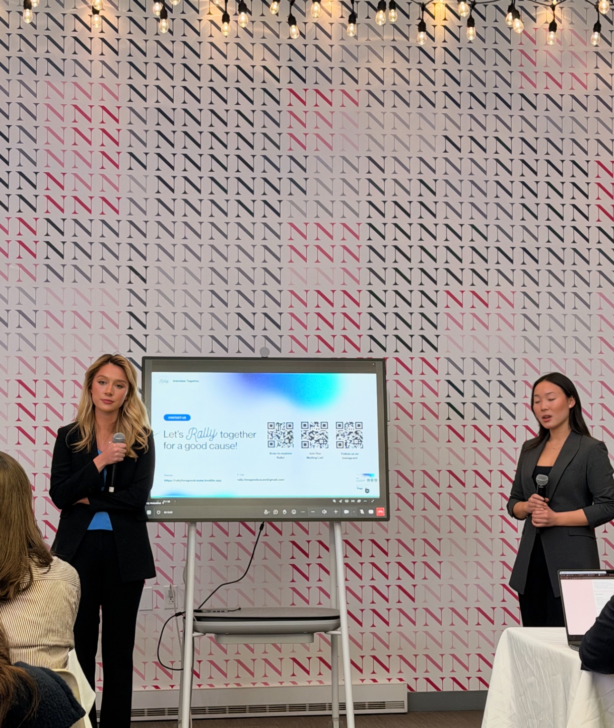 Kaitlyn and Joie presenting Rally together